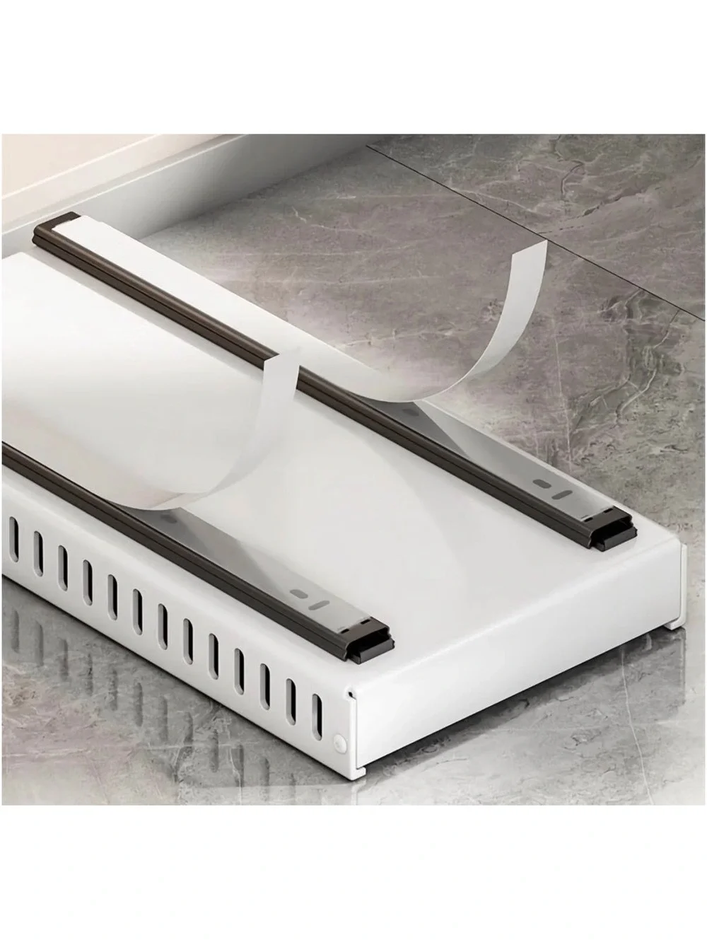 Under Cabinet Pull-Out Pan and Lid Organizer Rack with Ball Bearing Slide Rails